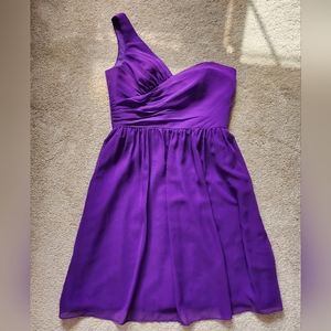 Alfred Angelo Purple One Shoulder Dress size 10